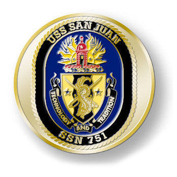 USS San Juan Submarine Coin